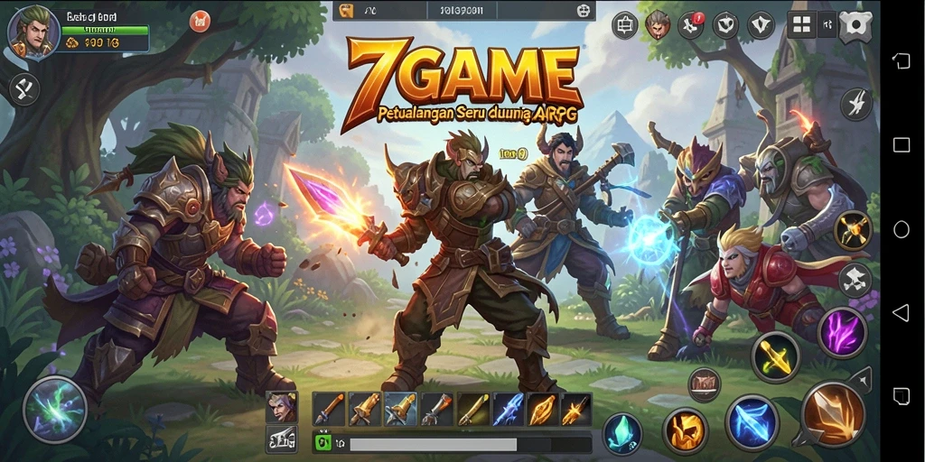Tampilan gameplay seru dalam 7GAME dengan pertarungan real-time.