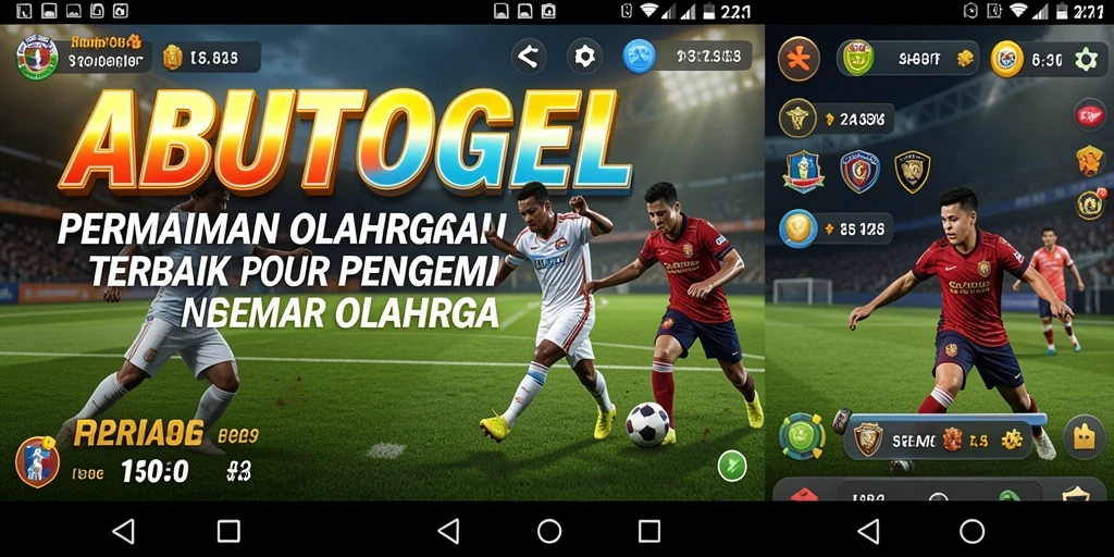 Tampilan gameplay seru dalam ABUTOGEL yang menampilkan berbagai cabang olahraga.