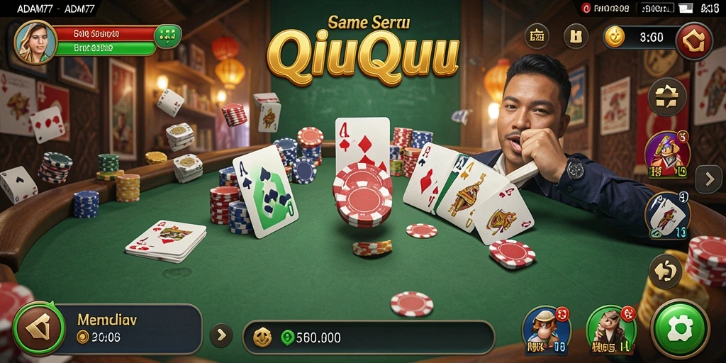 Tampilan gameplay QiuQiu yang menarik dan interaktif.