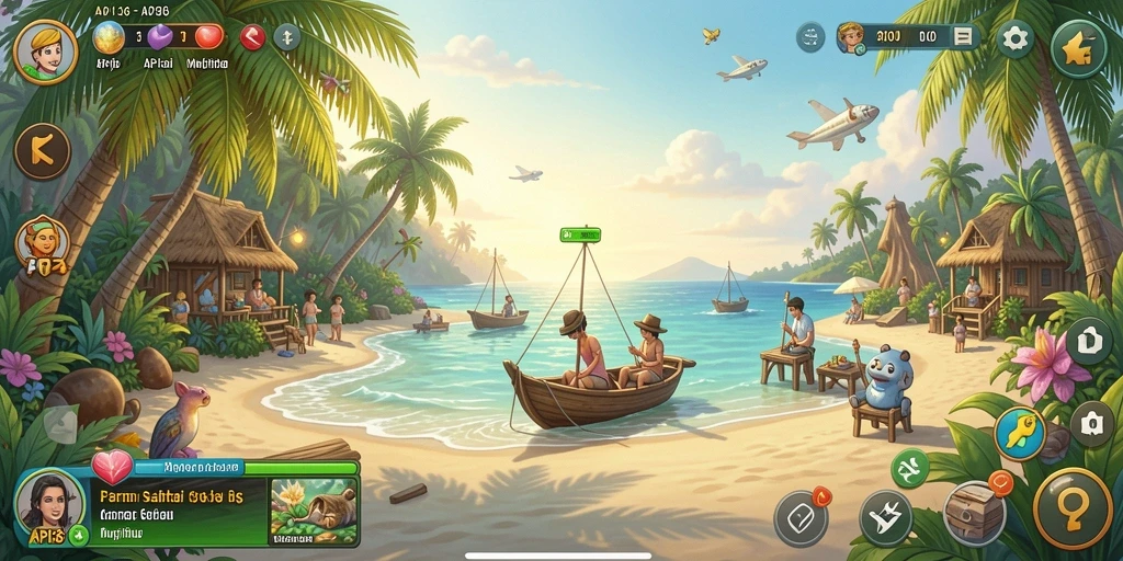 Tangkapan layar API36 menampilkan gameplay santai yang menyenangkan dan penuh warna.