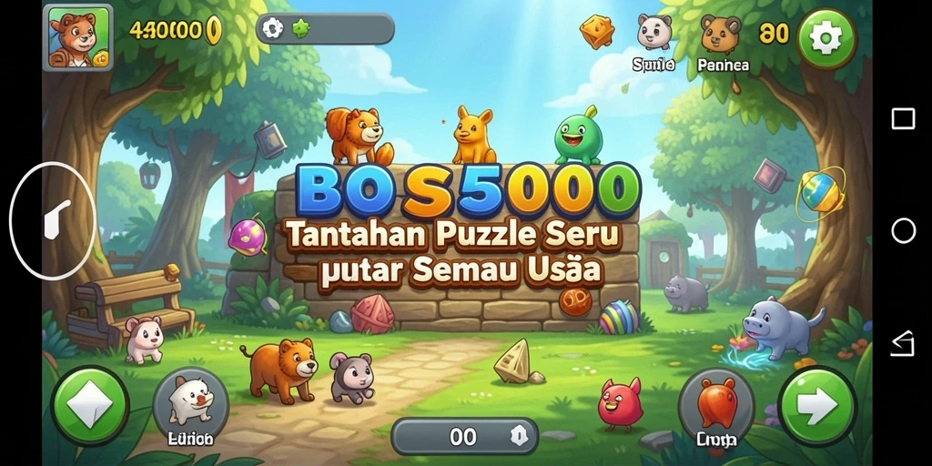 Tampilan gameplay menarik dengan teka-teki yang memacu otak.