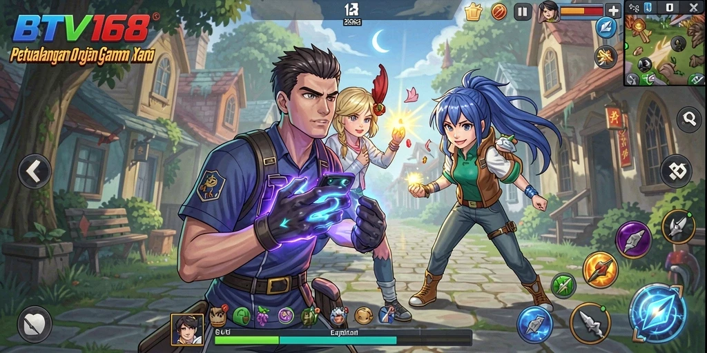 Tangkapan layar menampilkan aksi seru dalam game Anime BTV168.