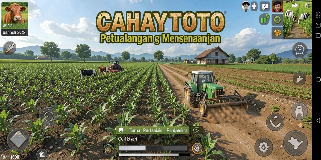 Screenshot menampilkan gameplay seru di dunia pertanian CAHAYATOTO.