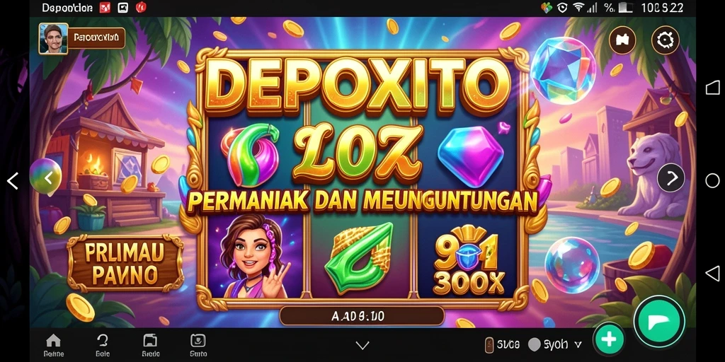 Tampilan utama gameplay Slot DEPOXITO dengan grafis menawan.