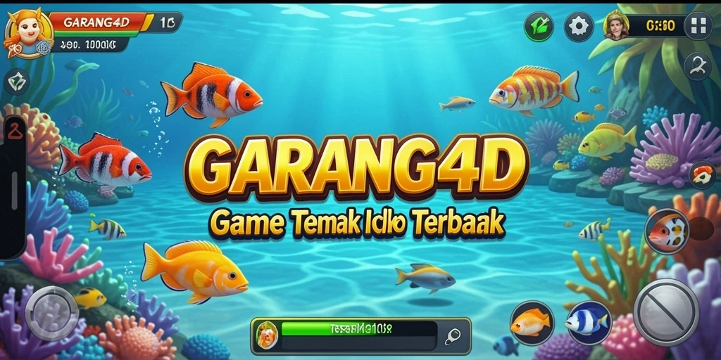 Gameplay seru GARANG4D menembak ikan berwarna-warni.