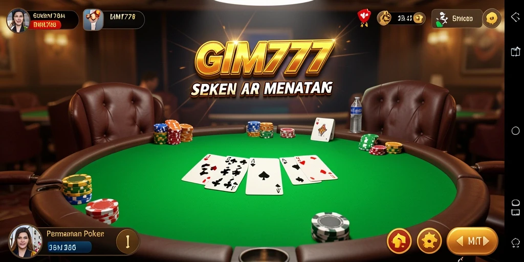 Tampilan gameplay GIM777 yang mendalam dan seru dalam permainan Poker.