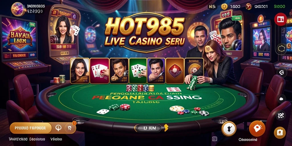 Gameplay Live Casino HOT985 dengan dealer profesional secara langsung.