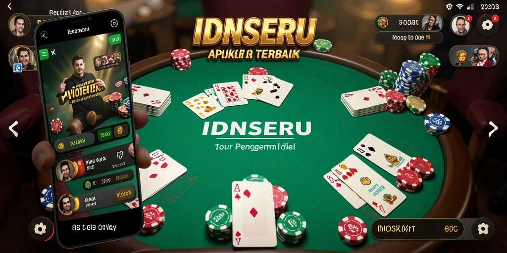 Gameplay menarik IDNSERU yang menampilkan permainan Poker yang seru.