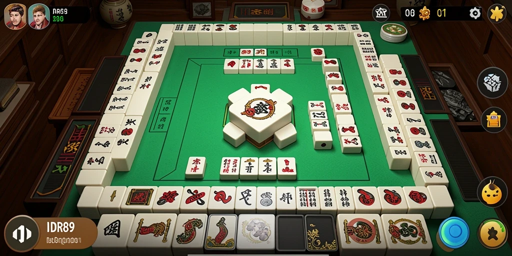 Gambar tampilan utama game Mahjong IDR89 yang penuh warna.