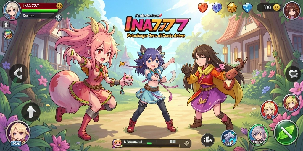 Tampilan gameplay nyata dari karakter Anime yang menarik dan petualangan seru.