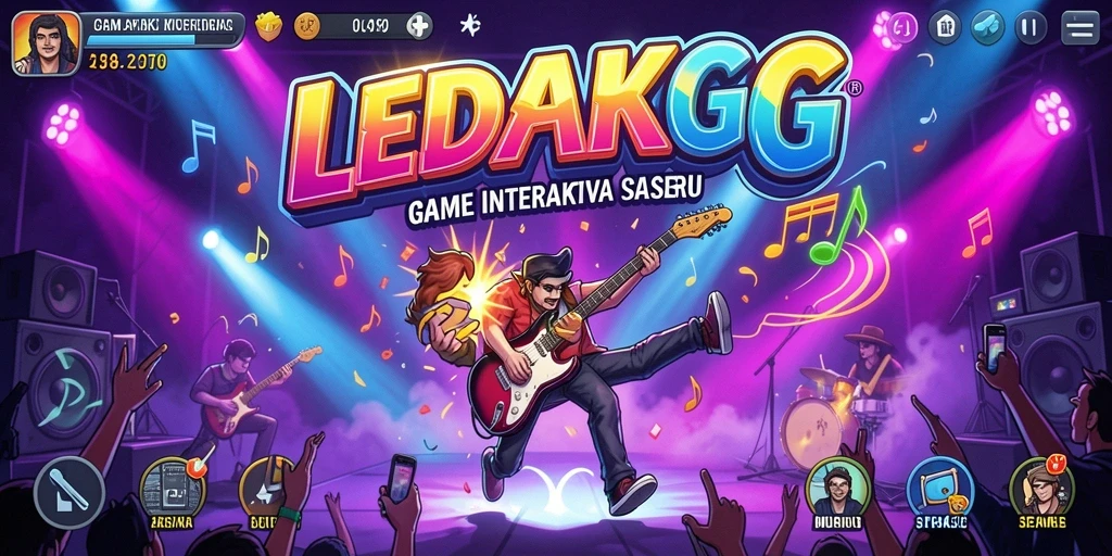 Tampilan gameplay LEDAKGG yang seru dan interaktif