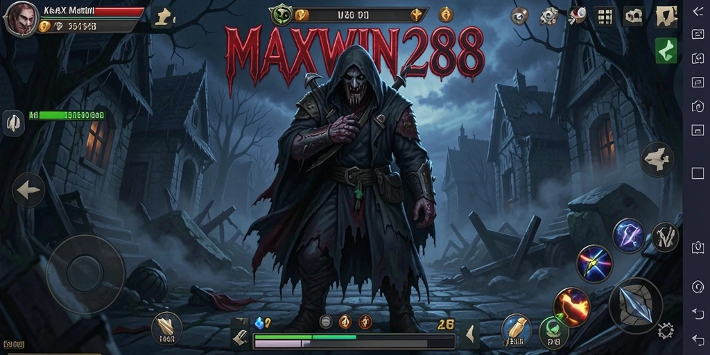 Screenshot gameplay MAXWIN288 yang mengungkap kegelapan dan ketegangan.