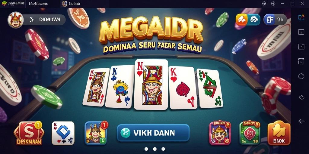 Screenshot gameplay Domino MEGAIDR yang seru dan menyenangkan.