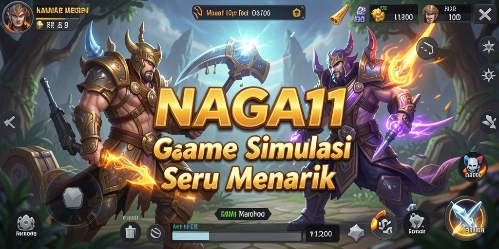 Tangkapan layar gameplay NAGA11 yang menunjukkan aksi simulasi yang dinamis.