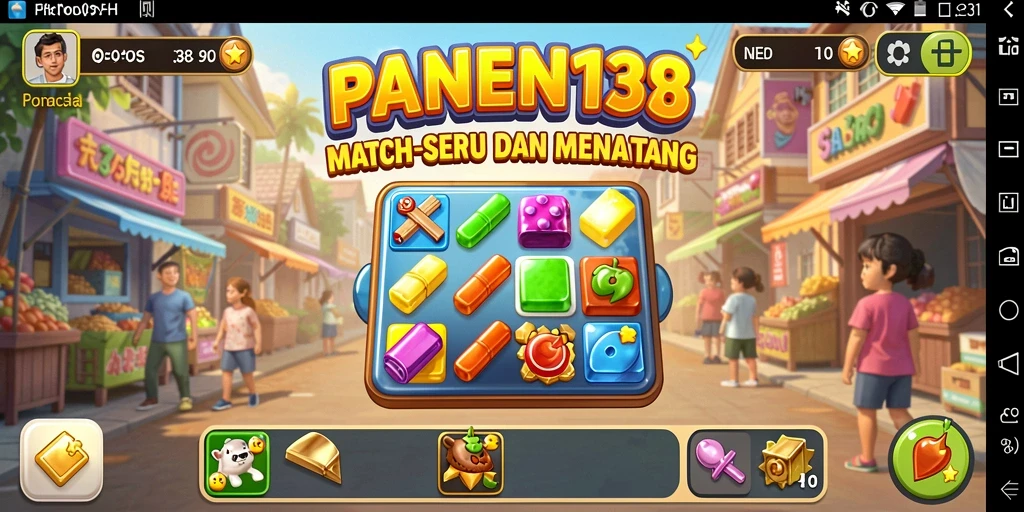 Gameplay seru dan mengasyikkan dalam game Match-3 PANEN138.