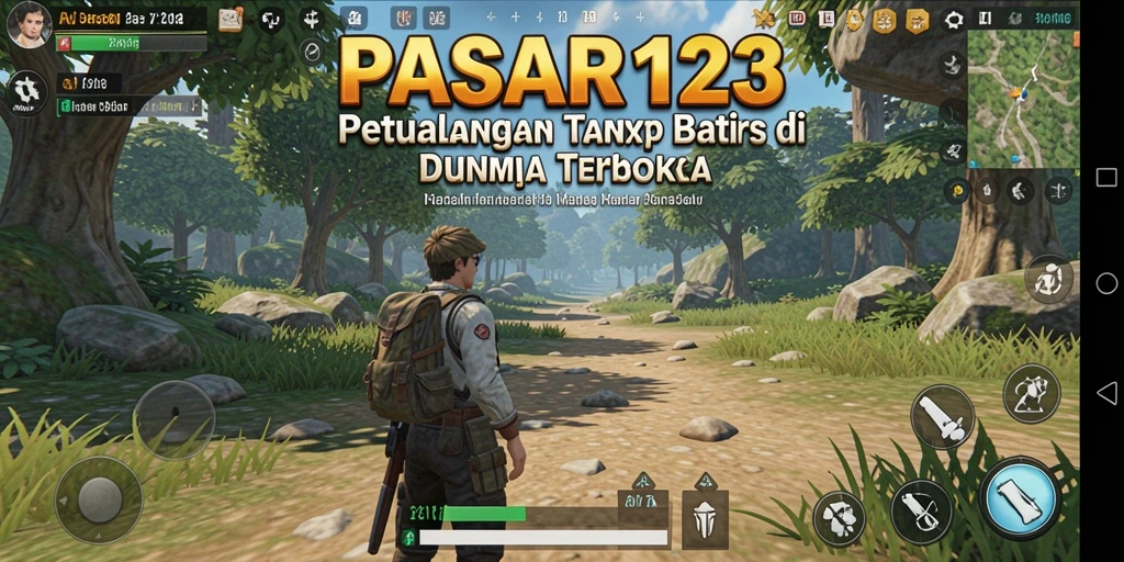 Screenshot menunjukkan petualangan seru di dunia terbuka PASAR123.
