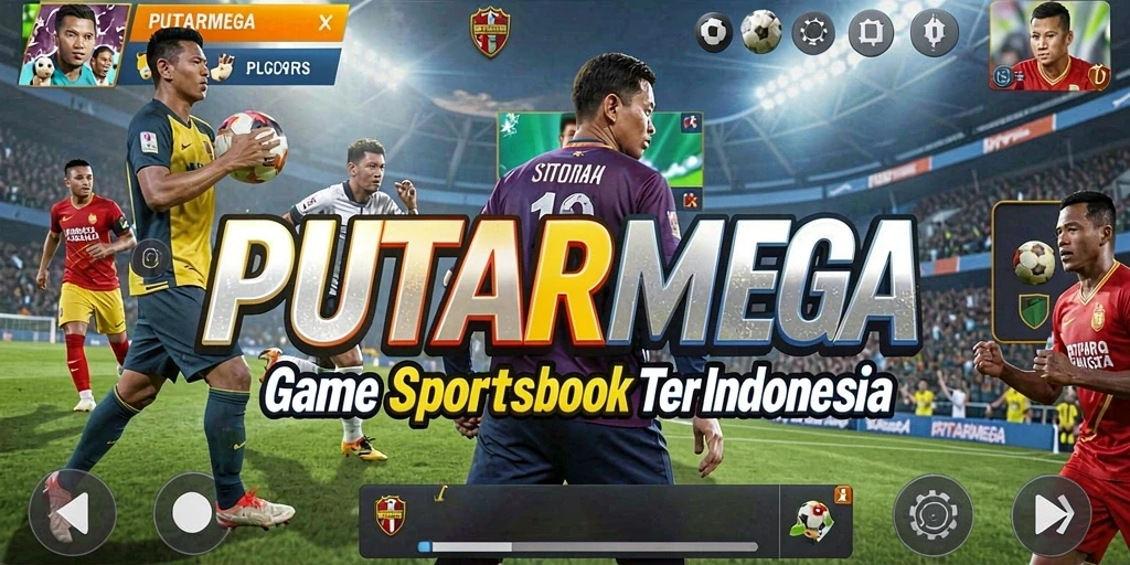 Screenshot PUTARMEGA menampilkan antarmuka sportsbook yang dinamis.