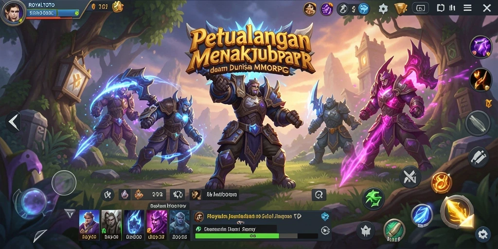 Screenshot gameplay ROYALTOTO yang menampilkan aksi seru dalam dunia MMORPG.