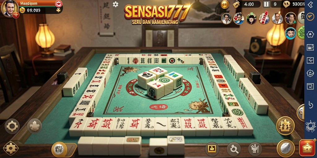 Tampilan menarik dari gameplay Mahjong SENSASI777 yang seru.