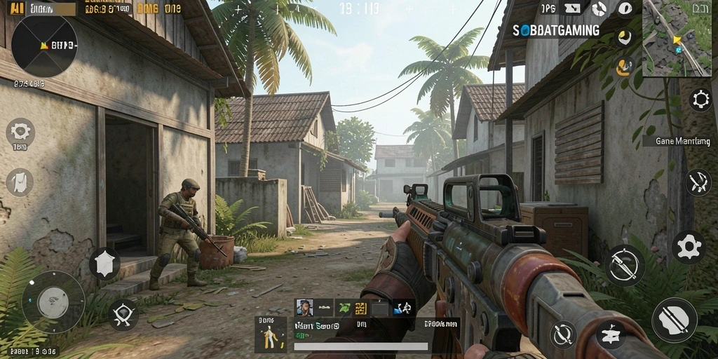 Tampilan gameplay yang dinamis dari SOBATGAMING yang penuh aksi.