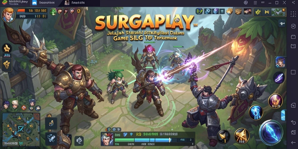Tampilan gameplay SLG SURGAPLAY yang penuh aksi.
