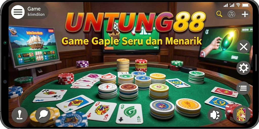 Screenshot gameplay UNTUNG88 yang menampilkan keseruan bermain Gaple.