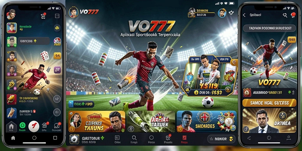 Tampilan antarmuka VO777 yang menarik dengan fitur Sportsbook.