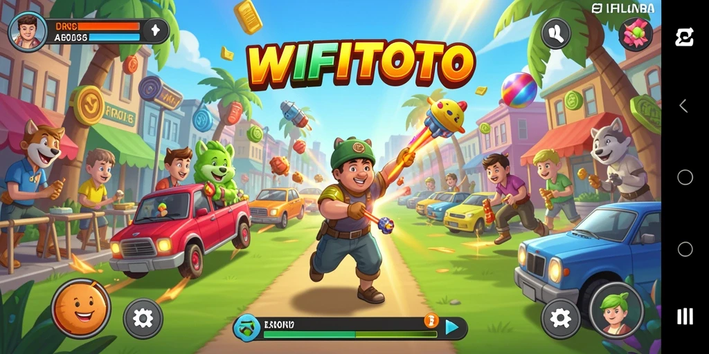 Tampilan seru gameplay WIFITOTO dengan berbagai tantangan Arcade.