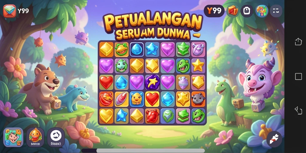 Gameplay Y89 yang seru dengan elemen Match-3.