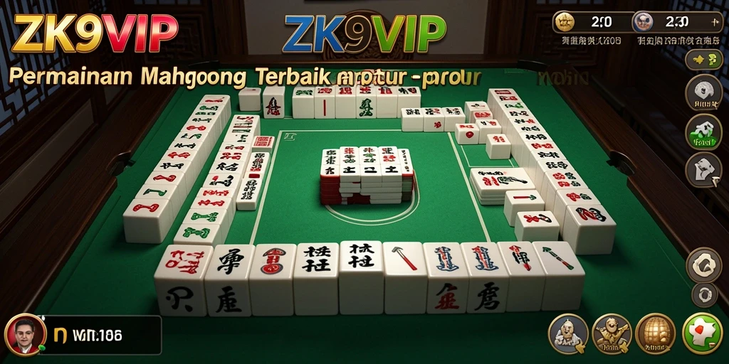 Gameplay menantang dalam ZK9VIP yang menampilkan berbagai ubin Mahjong.